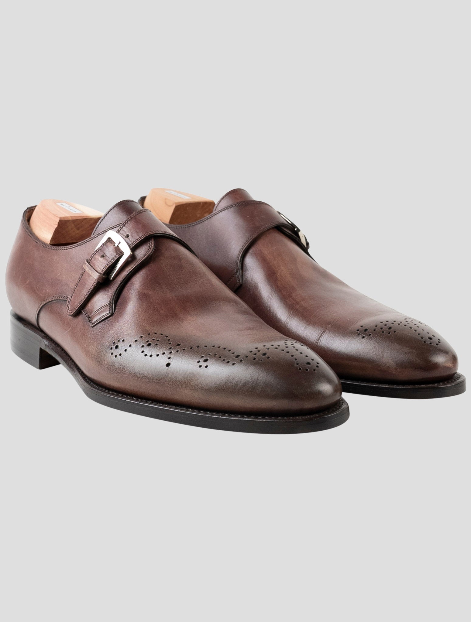 Kiton brown leather dress shoes
