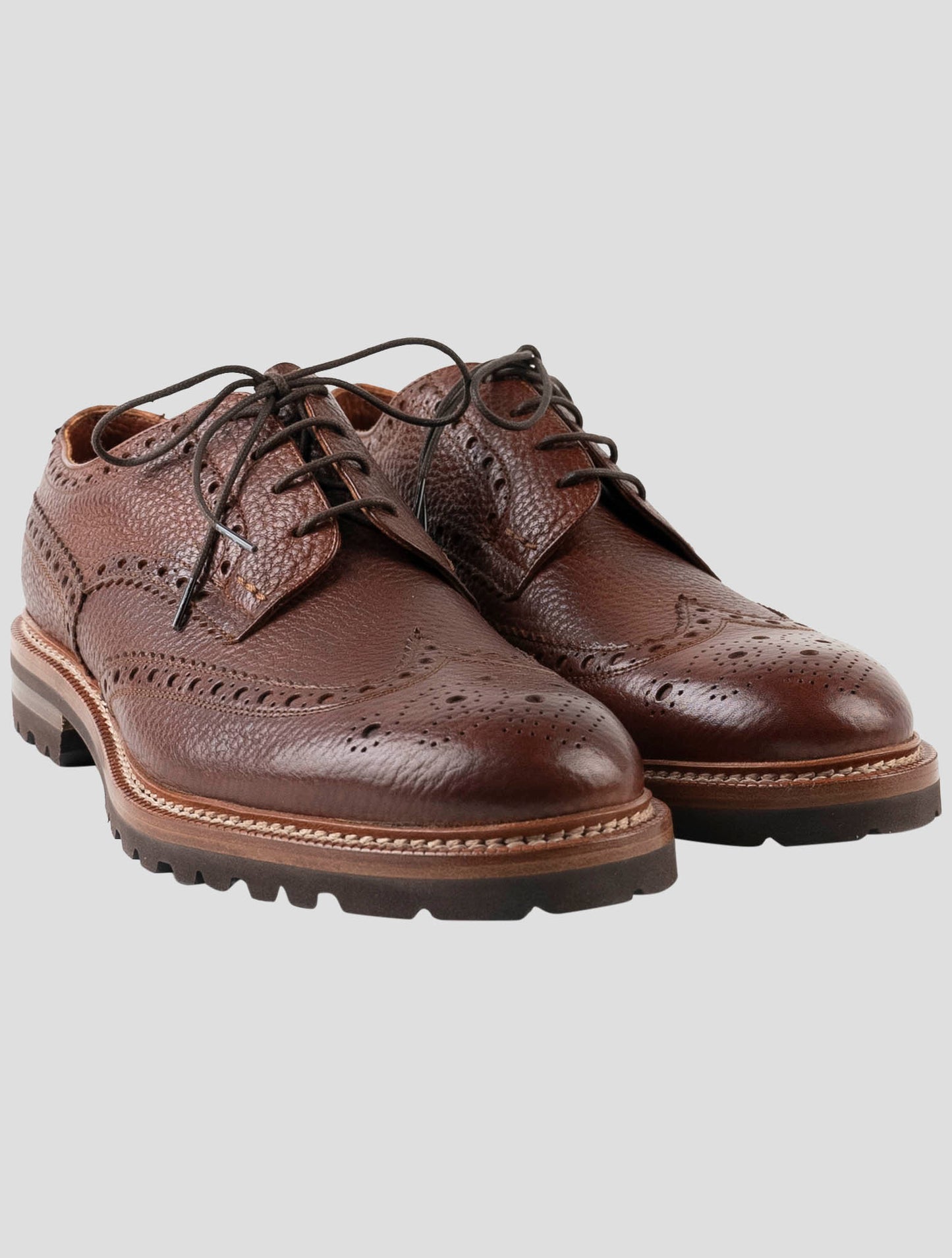 Kiton Brown Leather Dress Shoes
