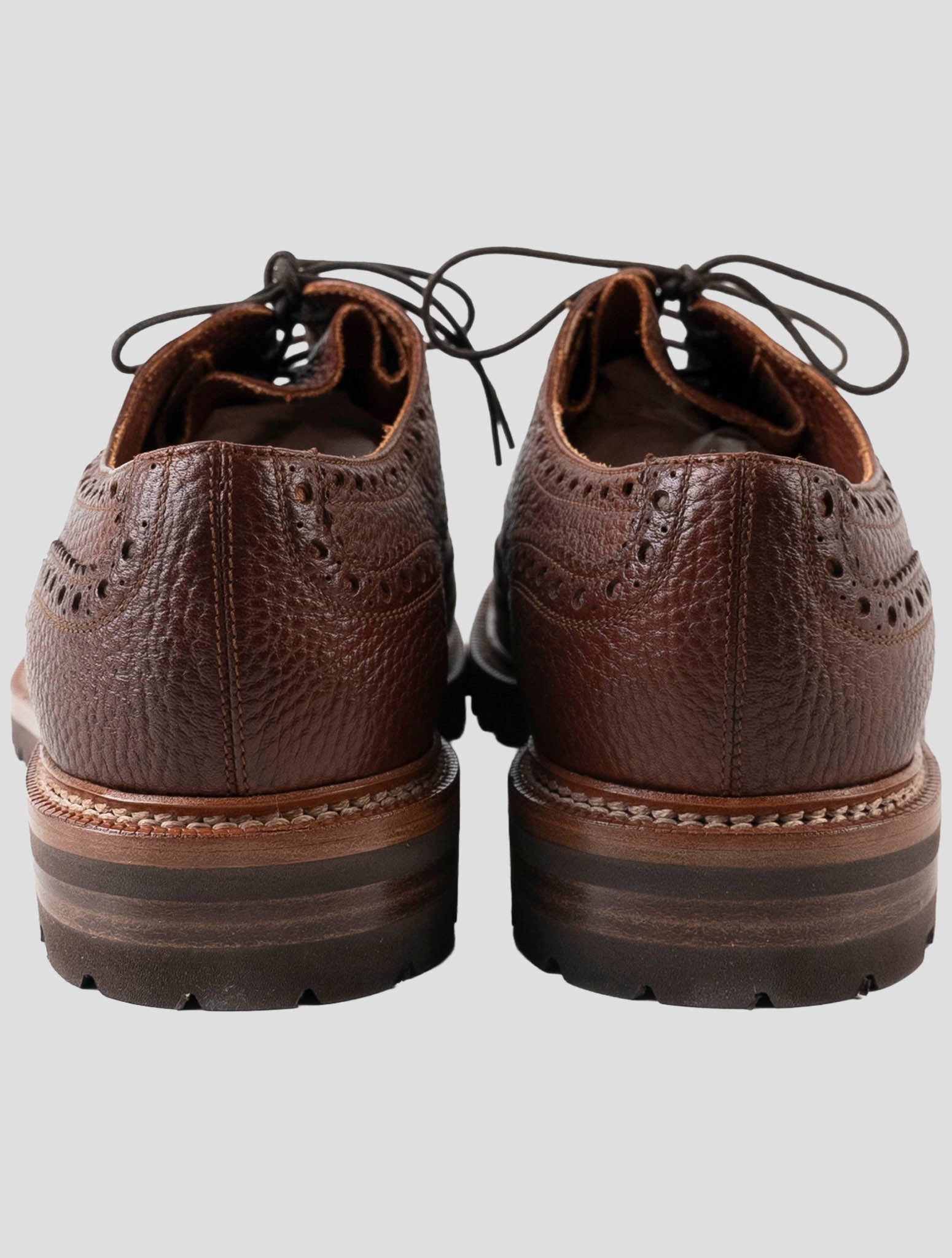 Kiton Brown Leather Dress Shoes