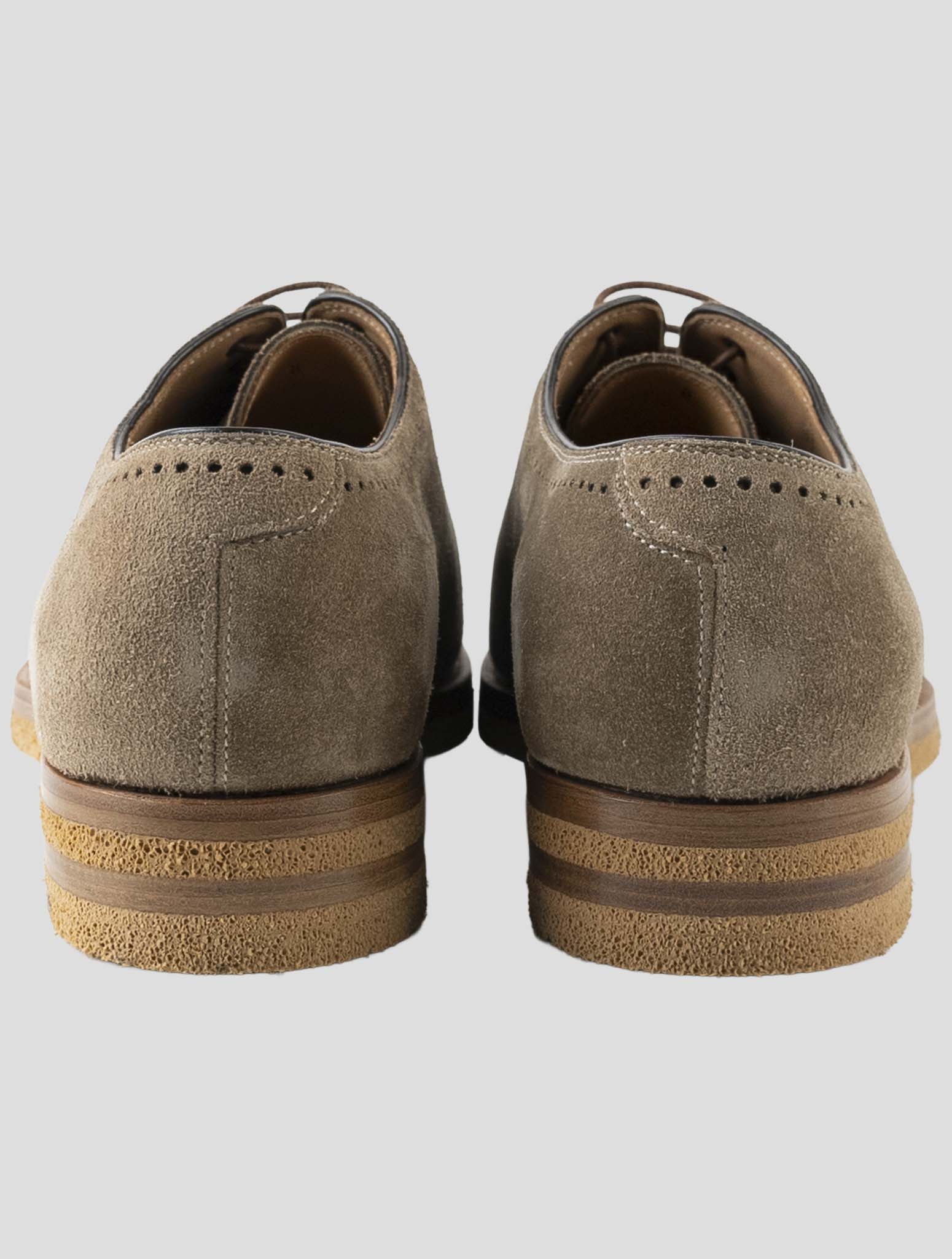 Kiton Brown Leather Suede Dress Shoes