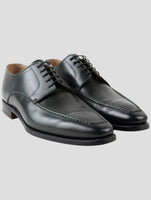 Kiton Green Leather Dress Shoes