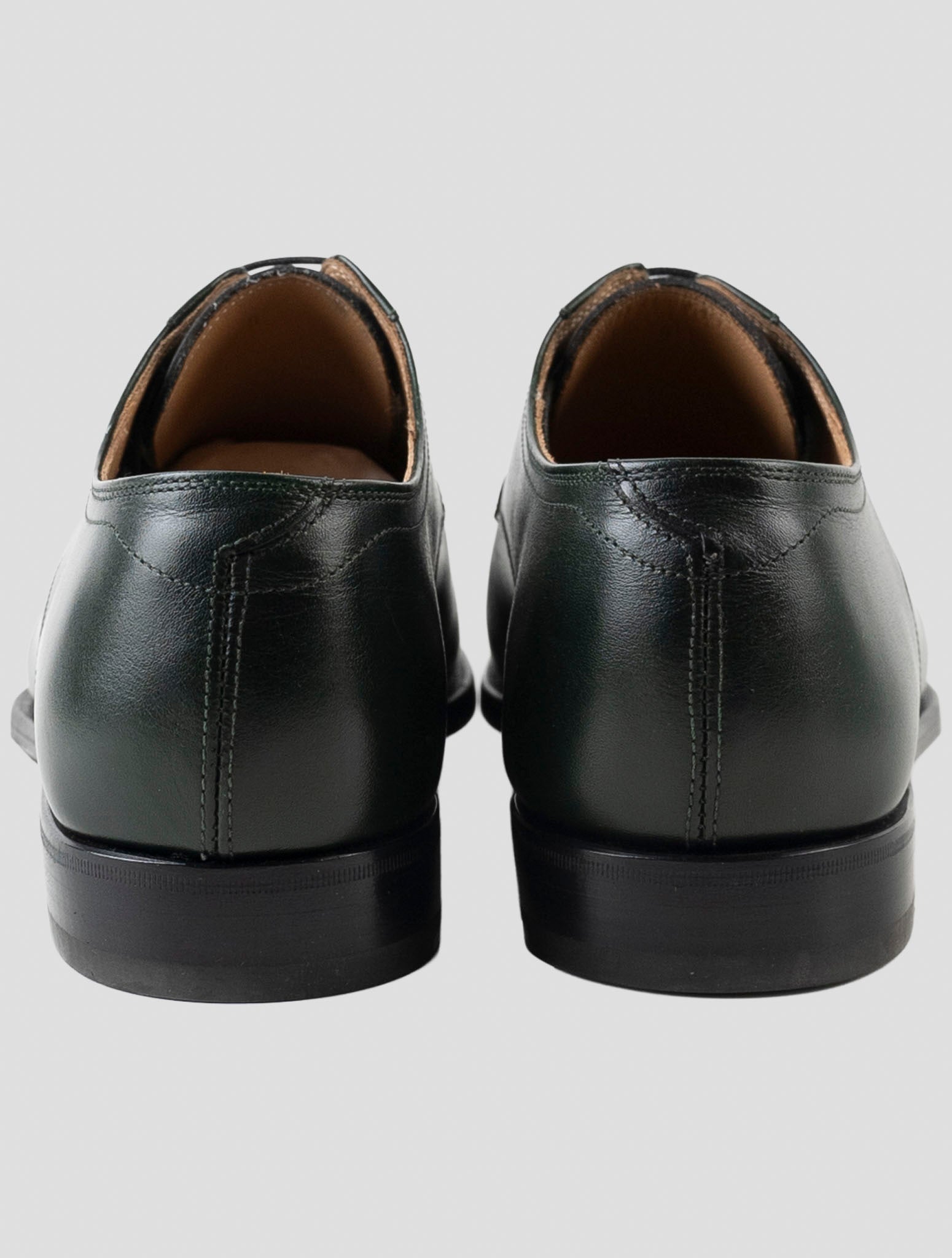 Kiton Green Leather Dress Shoes