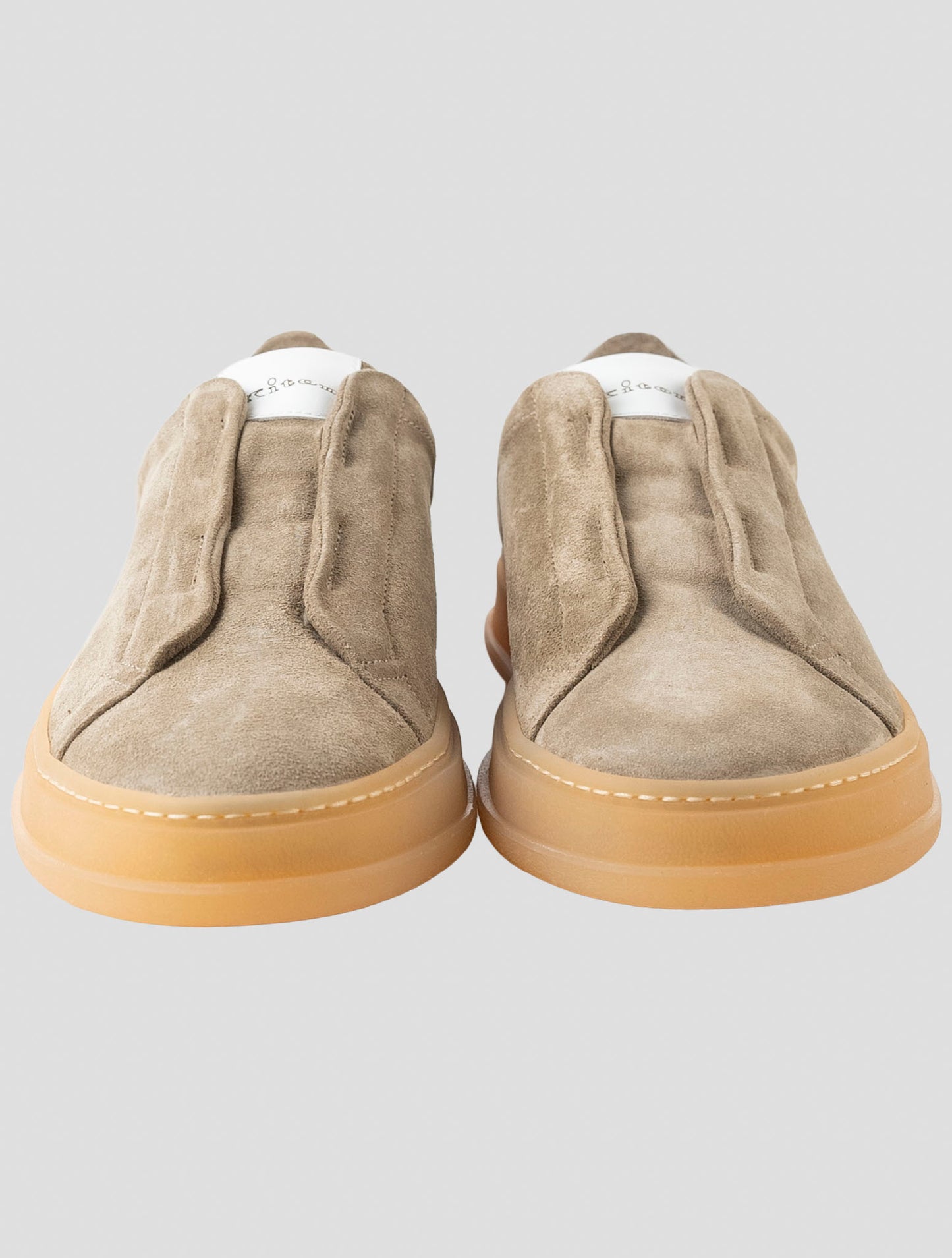 Kiton Brown Leather Suede Sneakers