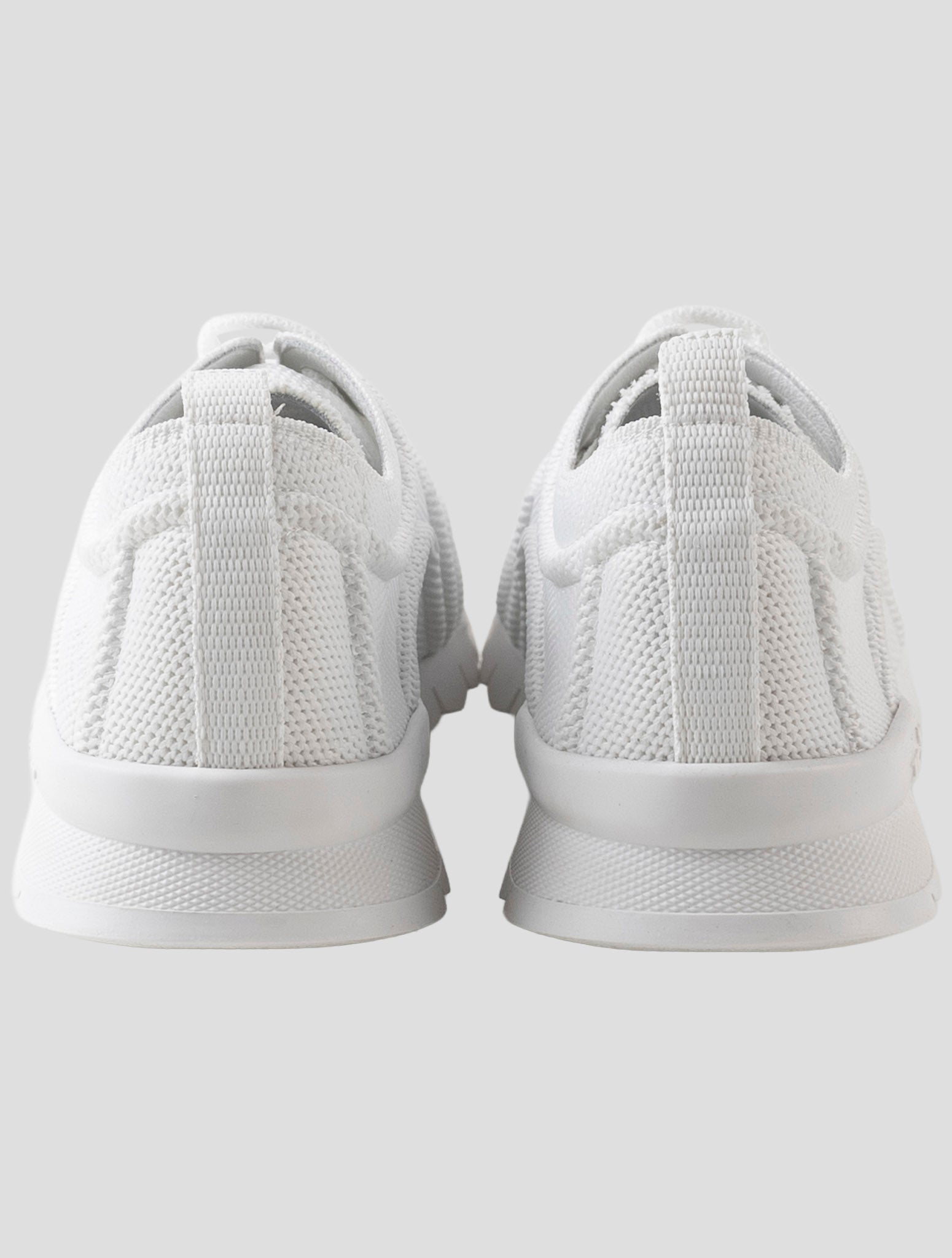 Kiton White Cotton Ea Sneakers
