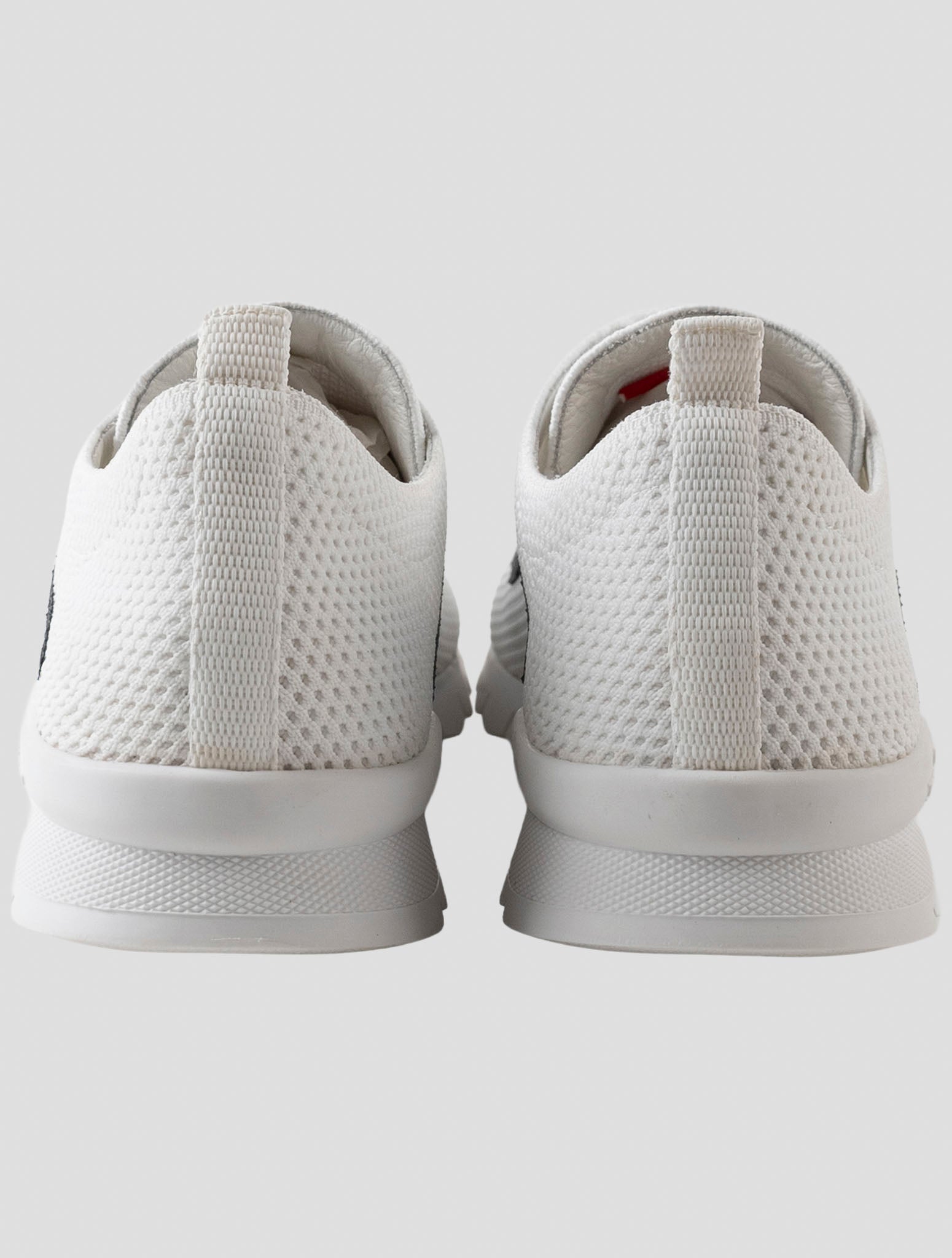 Kiton White Cotton Ea Sneakers