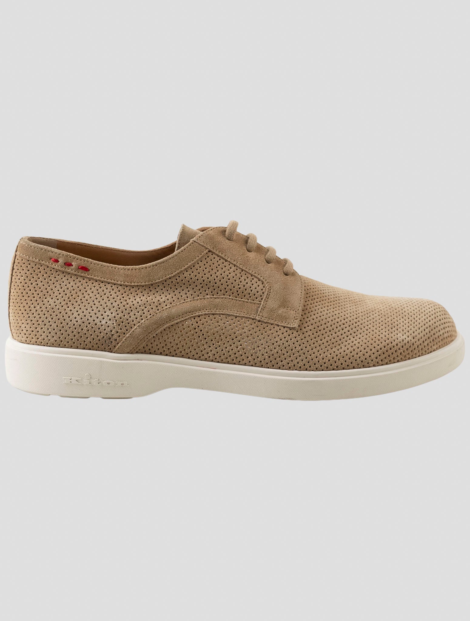 Kiton Brown Leather Suede Sneakers