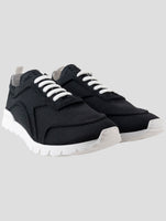 Kiton Black Cotton Ea Sneakers