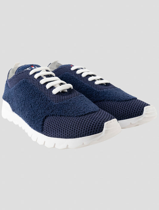 Kiton Blue Wool Pl Sneakers