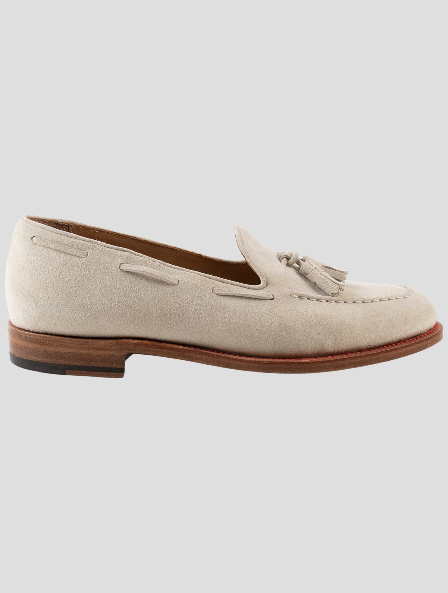 Kiton Beige Leather Suede Loafers