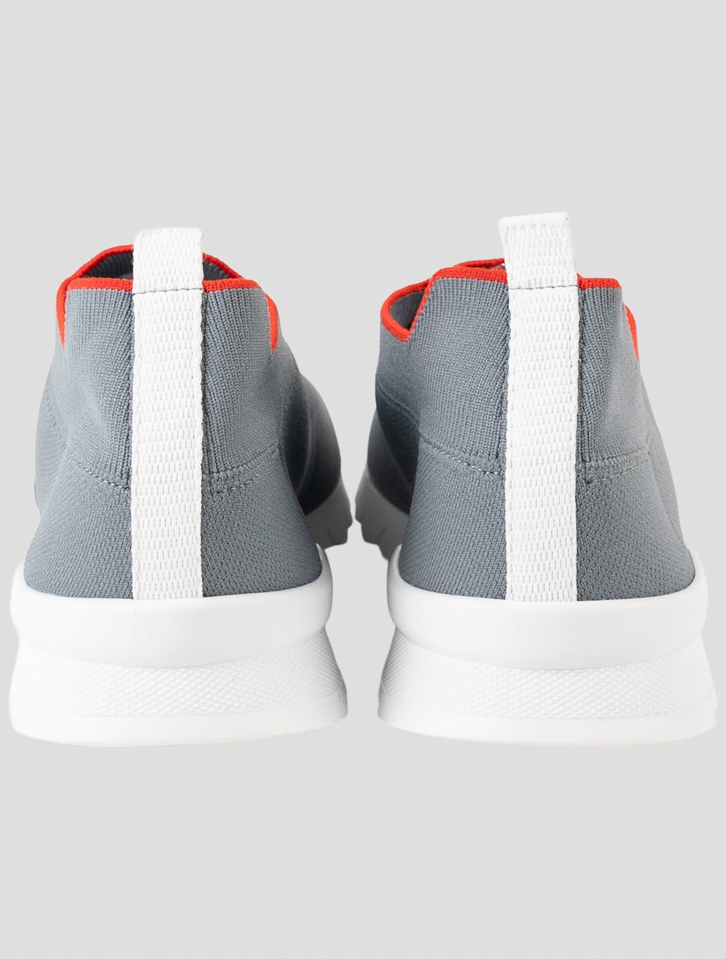 Kiton Gray Cotton Ea Sneakers