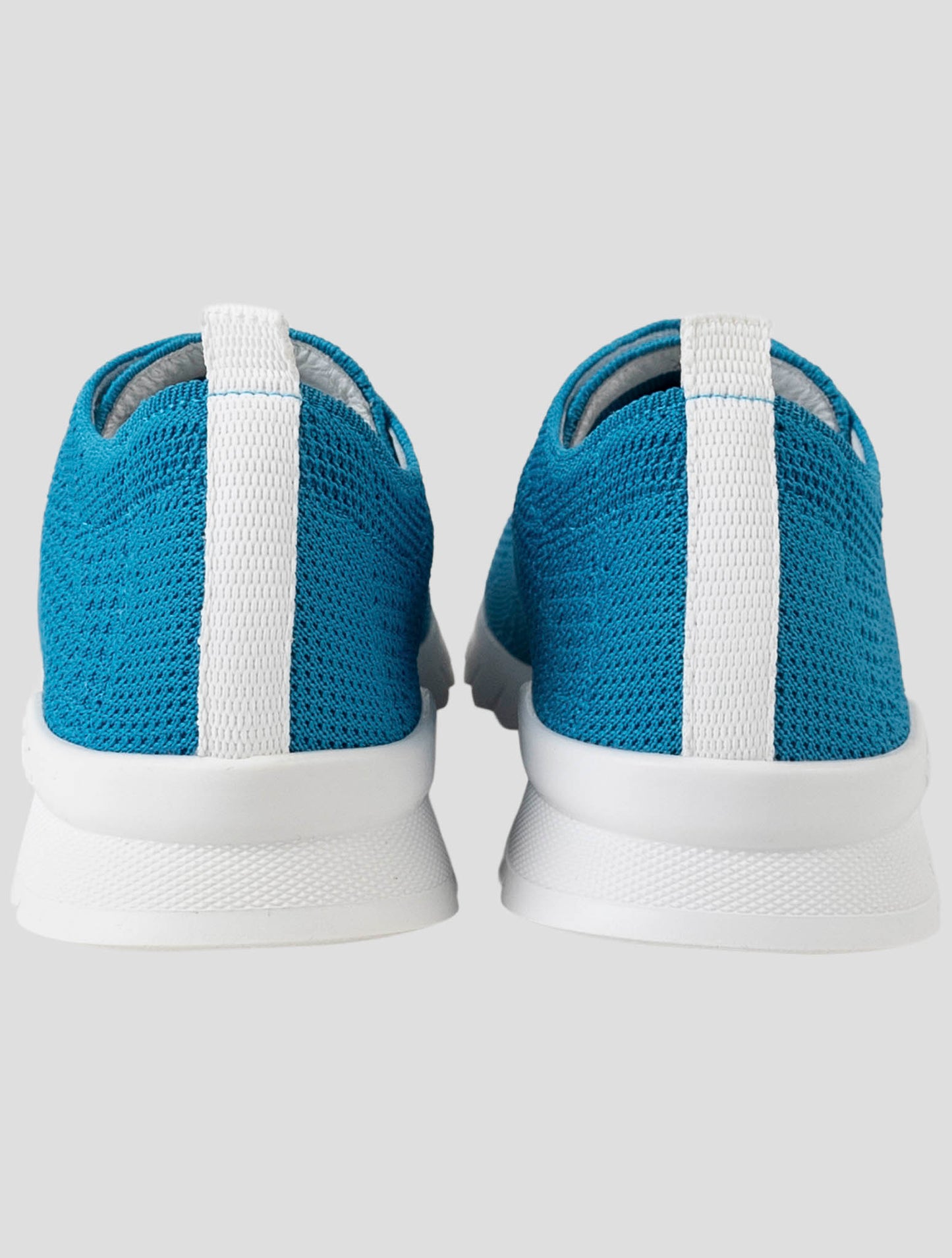 Kiton Light Blue Cotton Ea Sneakers