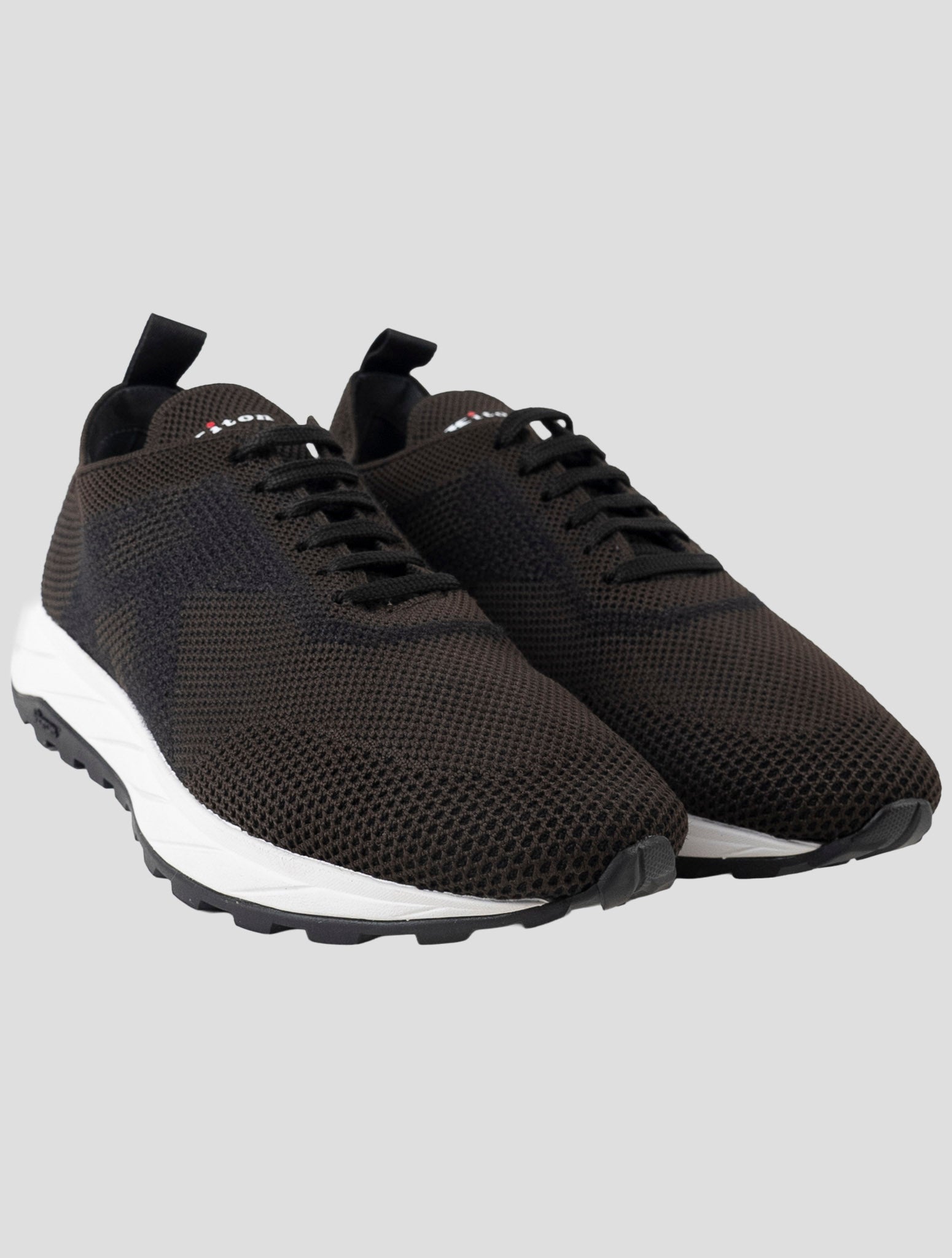 Kiton Brown Pl Tpu Wool Sneakers