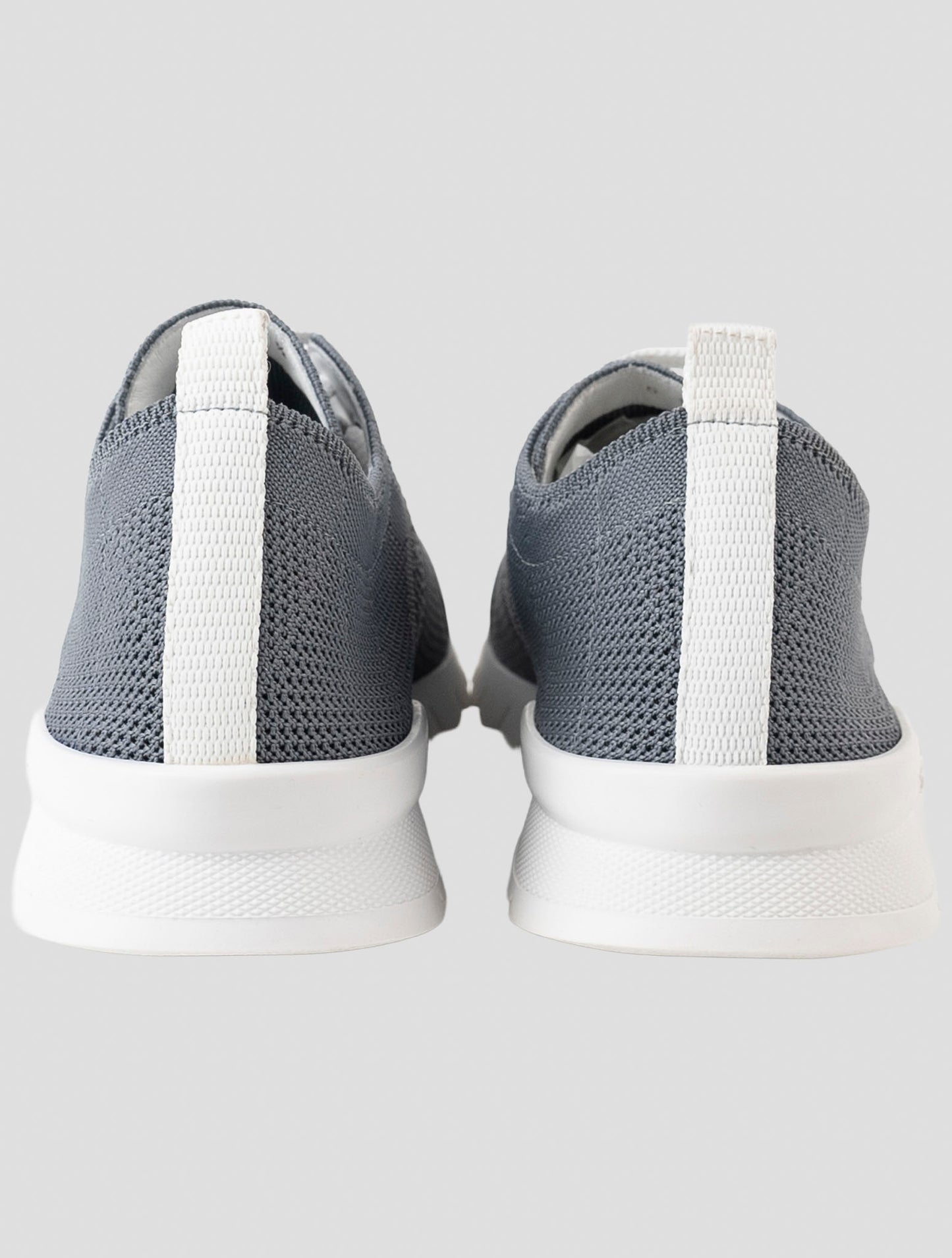 Kiton Gray Cotton Ea Sneakers