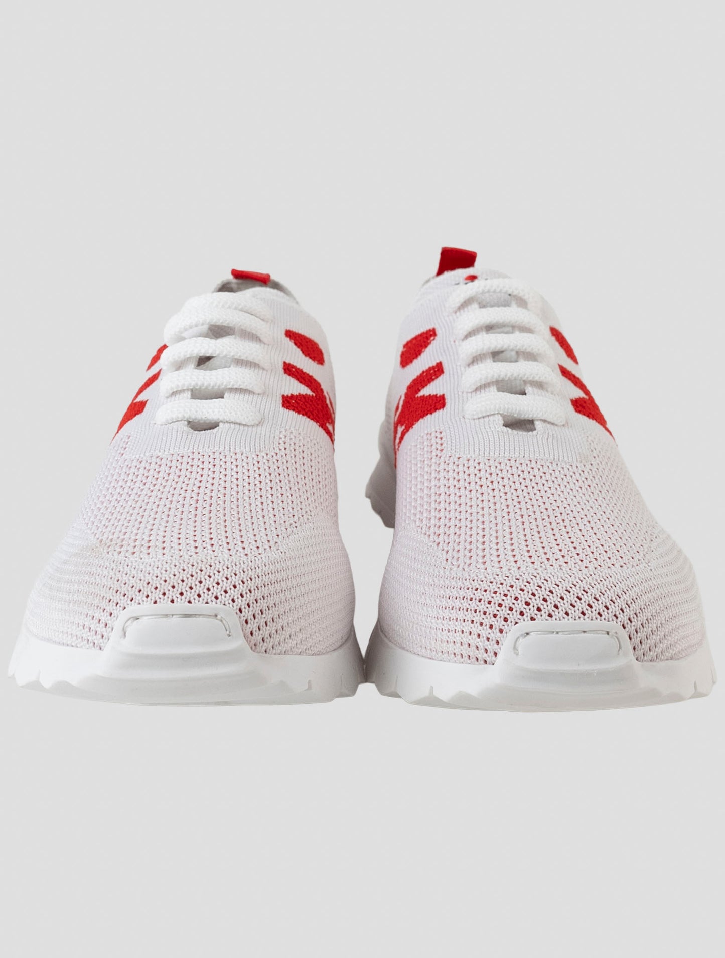 Kiton White Cotton Ea Sneakers