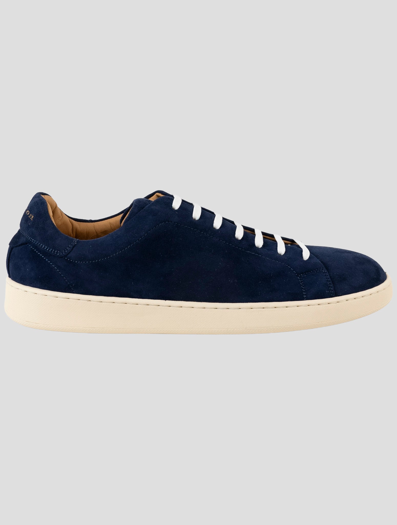 Kiton Blue Leather Suede Sneakers