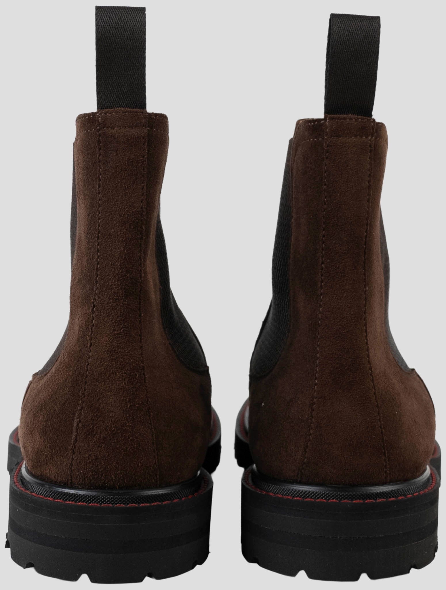 Kiton Brown Leather Suede Boots