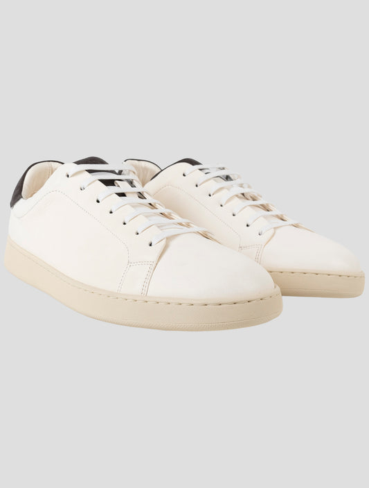 Kiton White Leather Sneakers