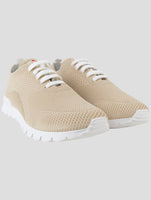 Kiton Beige Cotton Ea Sneakers