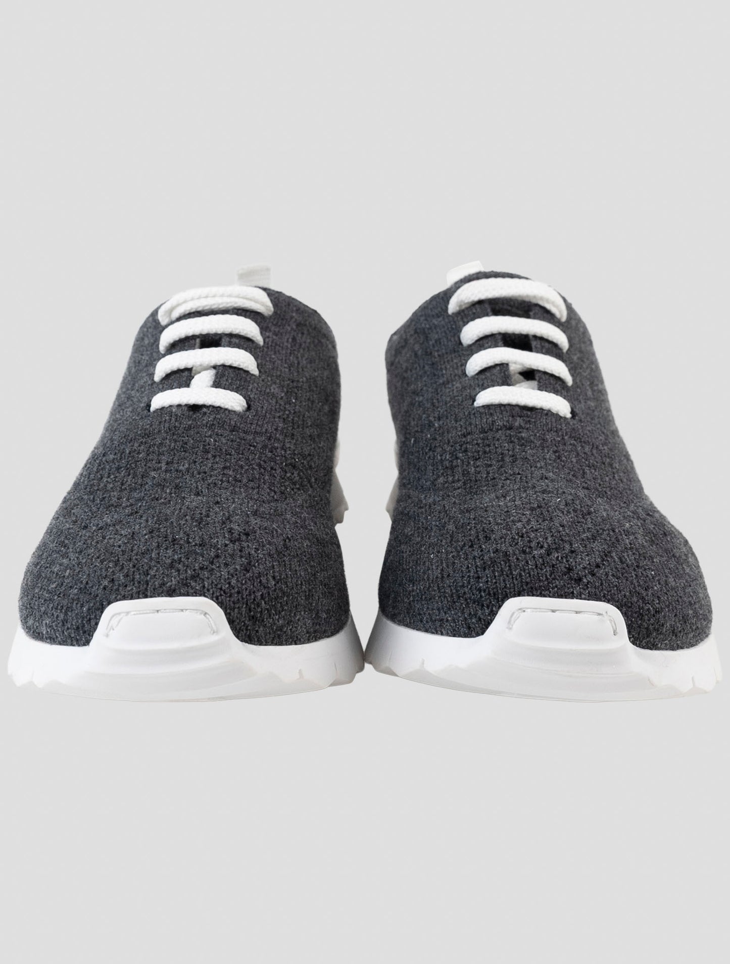 Kiton Gray Cashmere Sneakers
