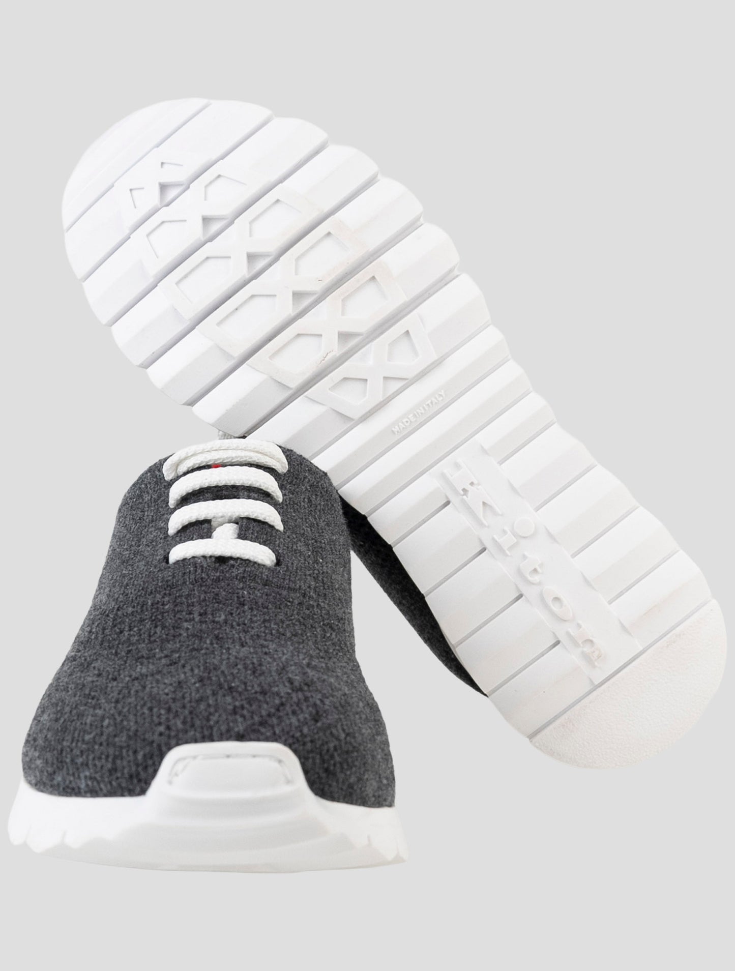 Kiton Gray Cashmere Sneakers