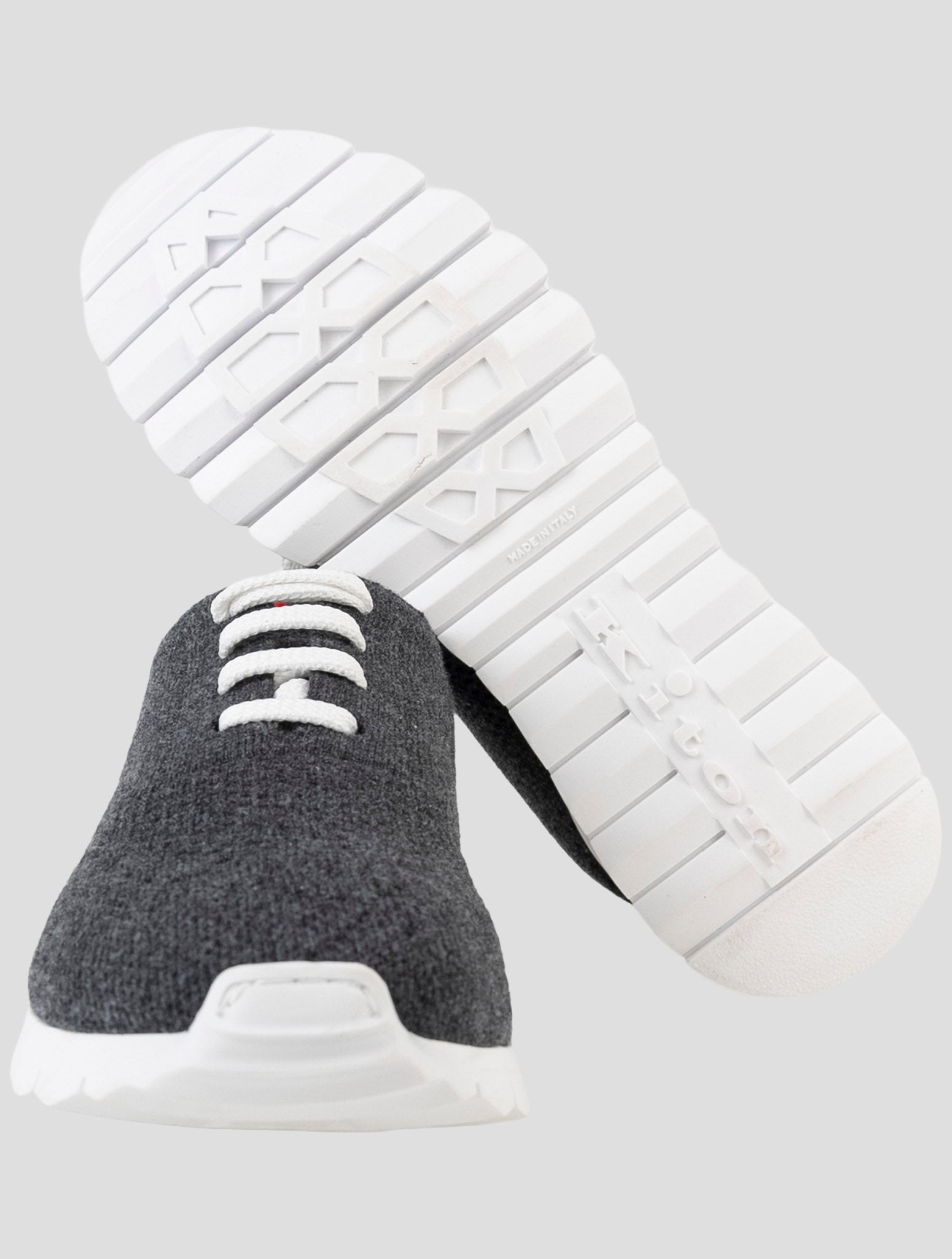 Kiton Gray Cashmere Sneakers