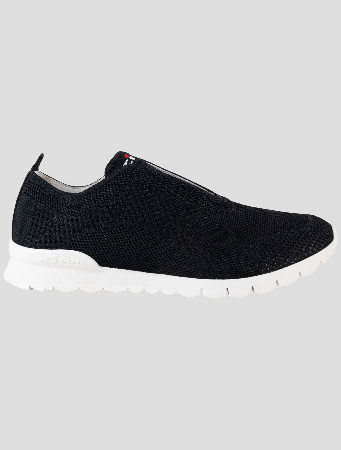 Kiton Black Cotton Ea Sneakers