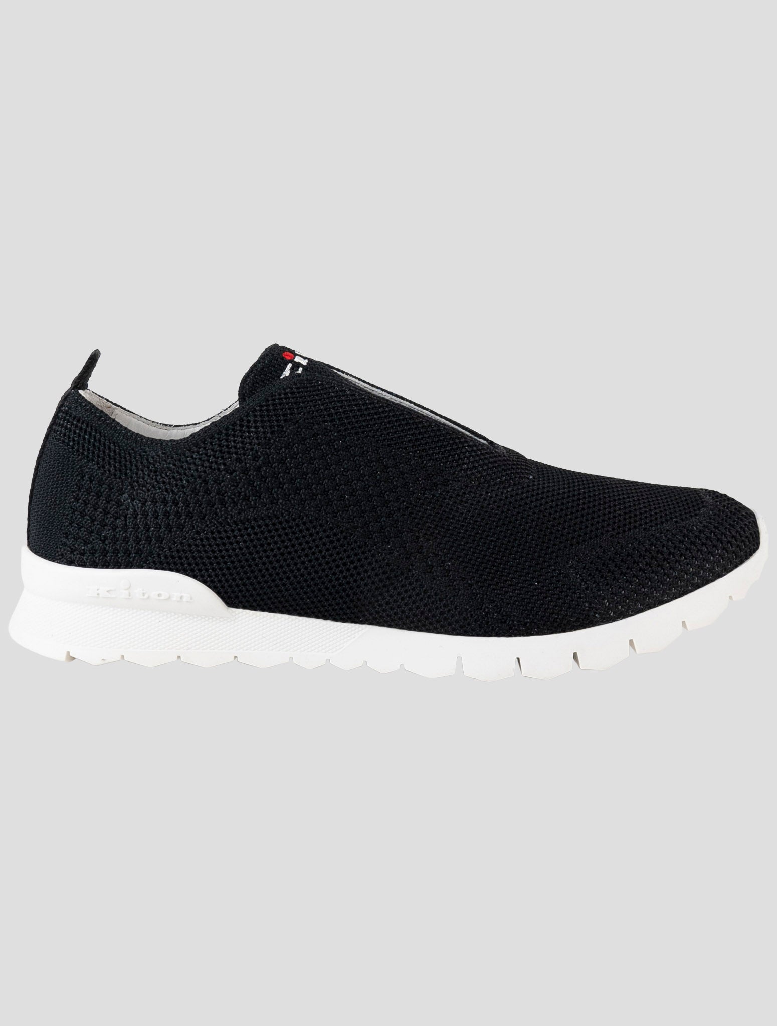 Kiton Black Cotton Ea Sneakers