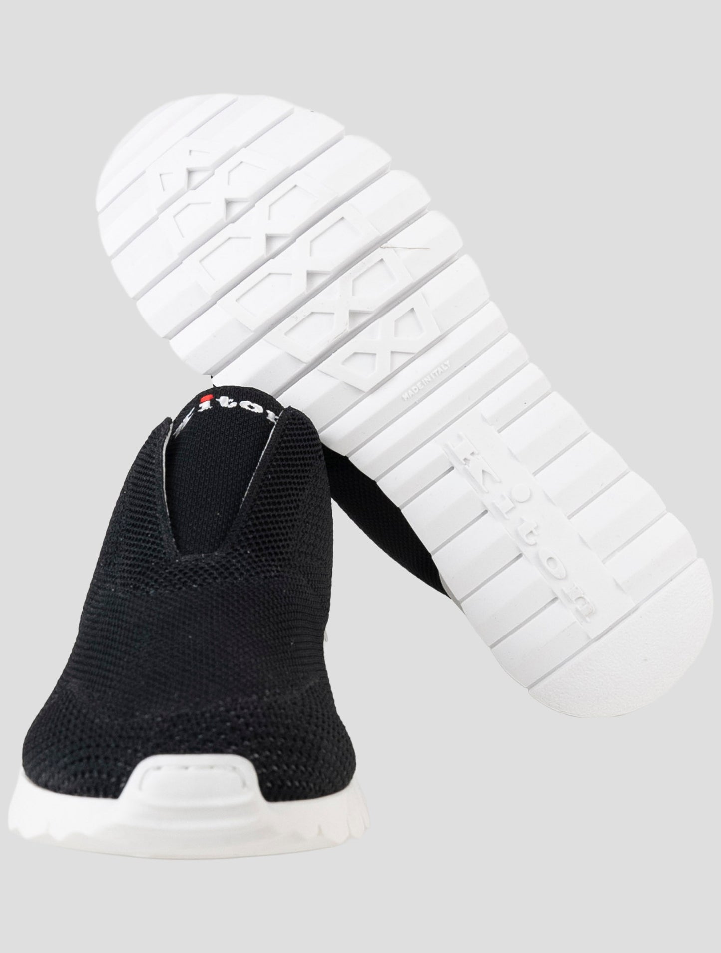 Kiton Black Cotton Ea Sneakers