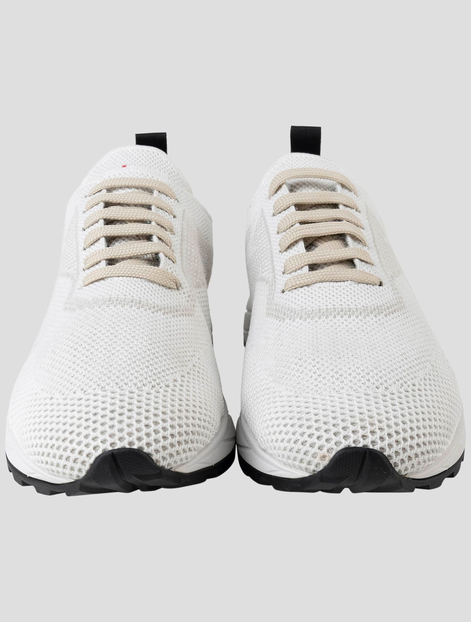 Kiton White Pl Pu Wool Sneakers