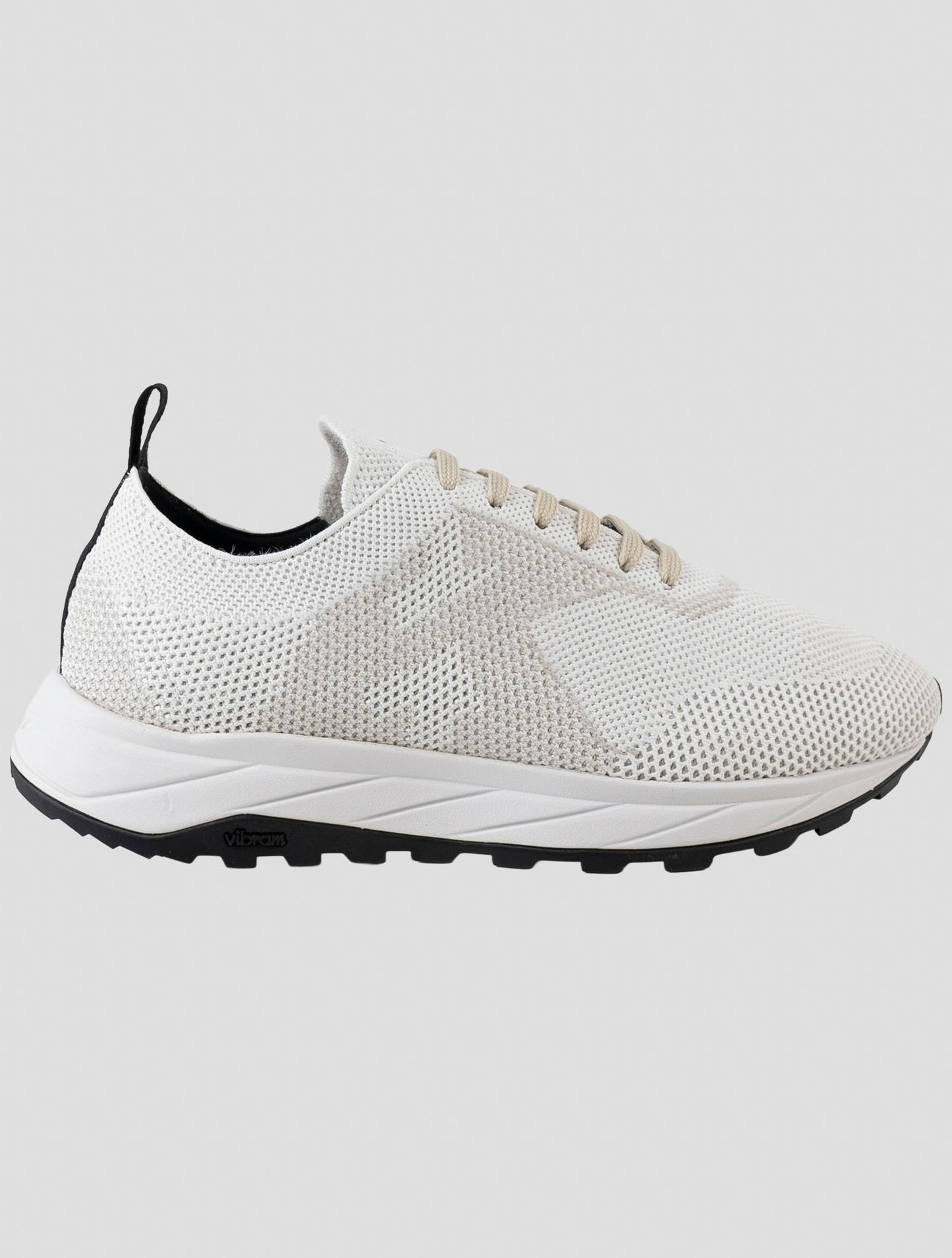 Kiton White Pl Pu Wool Sneakers