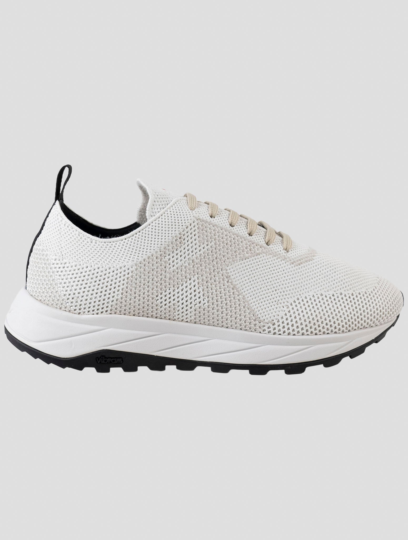 Kiton White Pl Pu Wool Sneakers