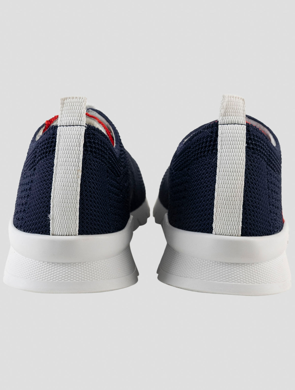Kiton Blue Red Cotton Ea Sneakers