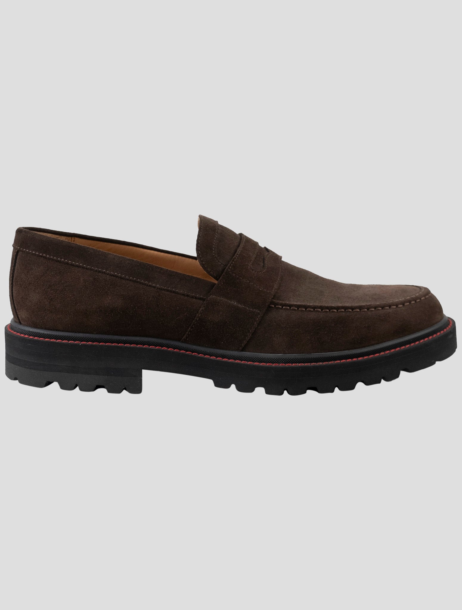 Kiton Brown Leather Suede Loafers