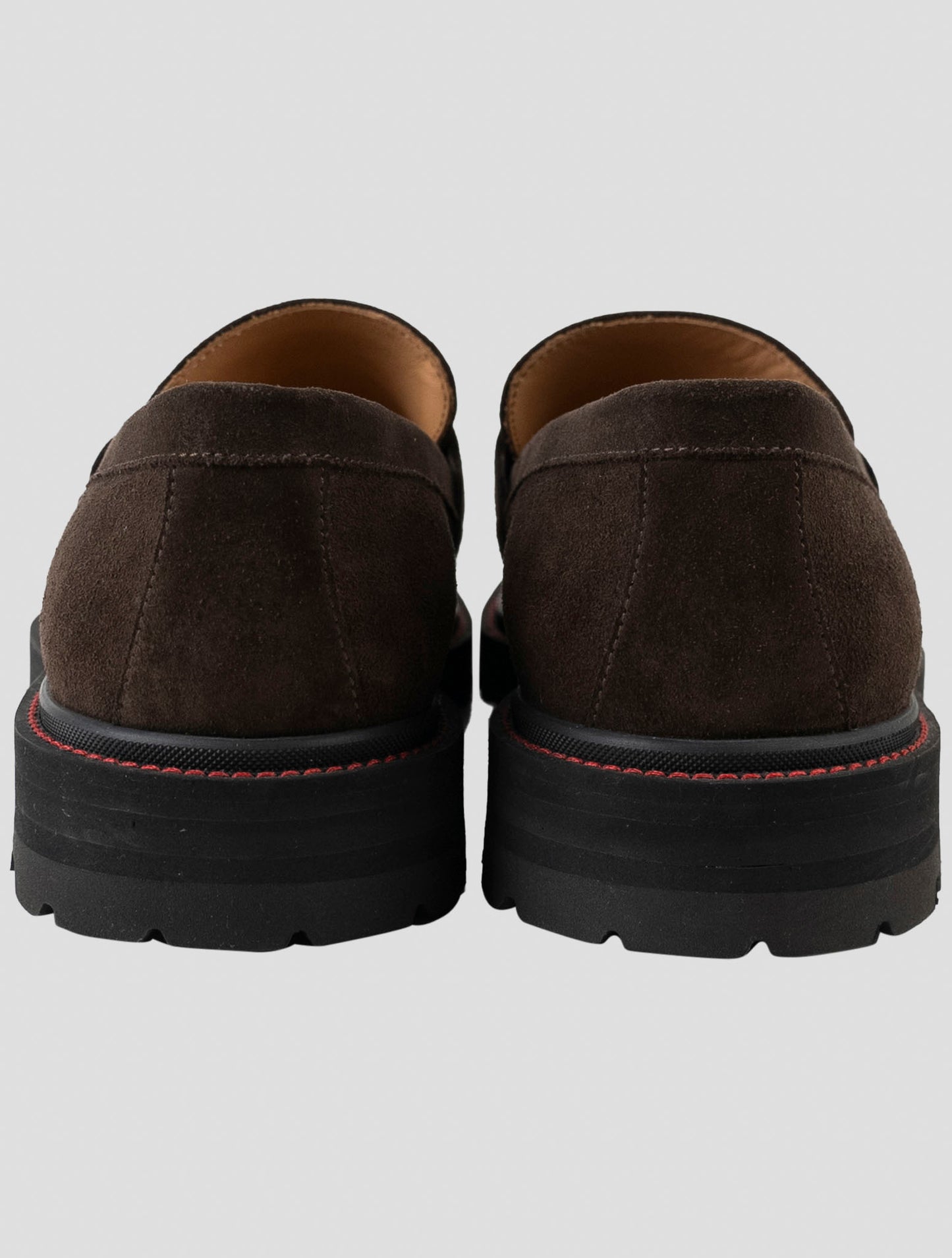 Kiton Brown Leather Suede Loafers