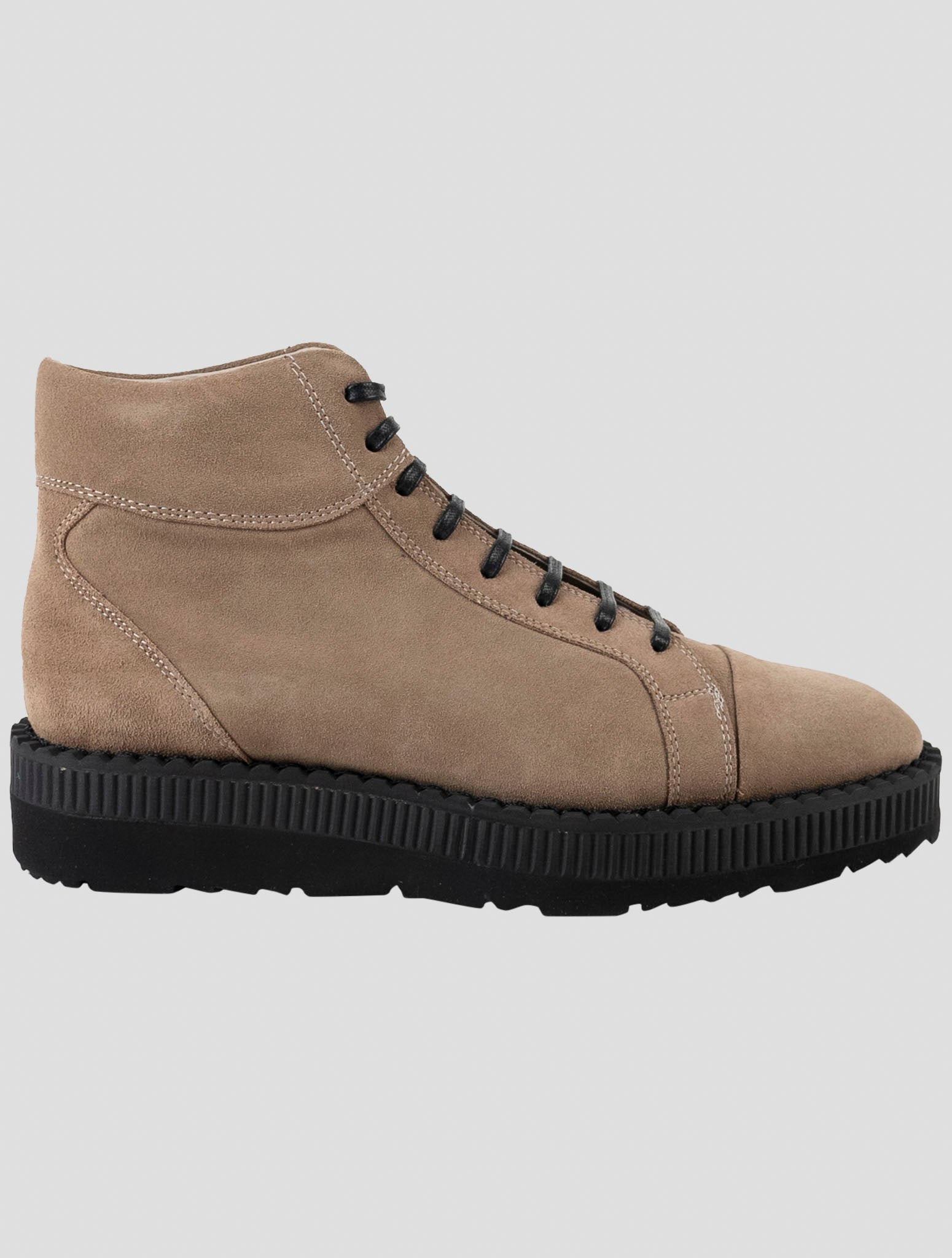 Kiton Brown Leather Suede Boots