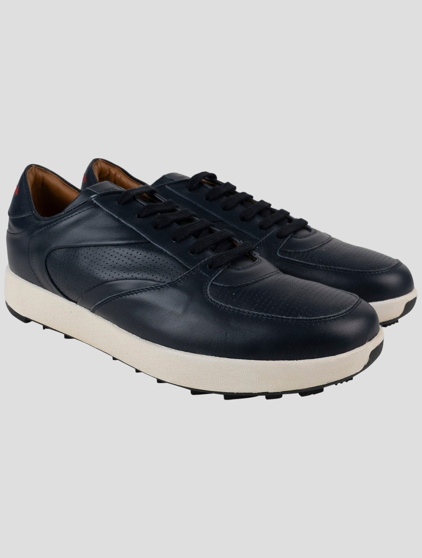 Kiton Blue Leather Sneakers