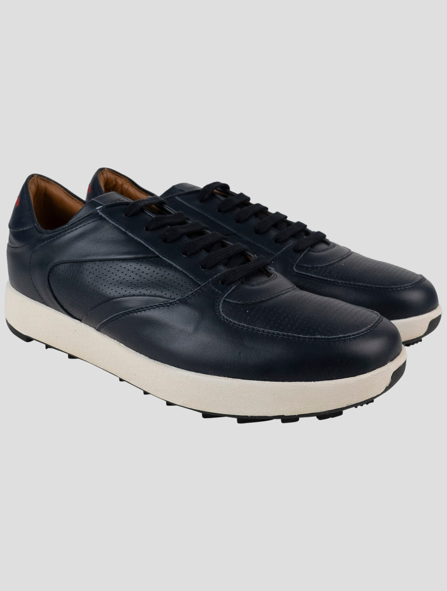 Kiton Blue Leather Sneakers