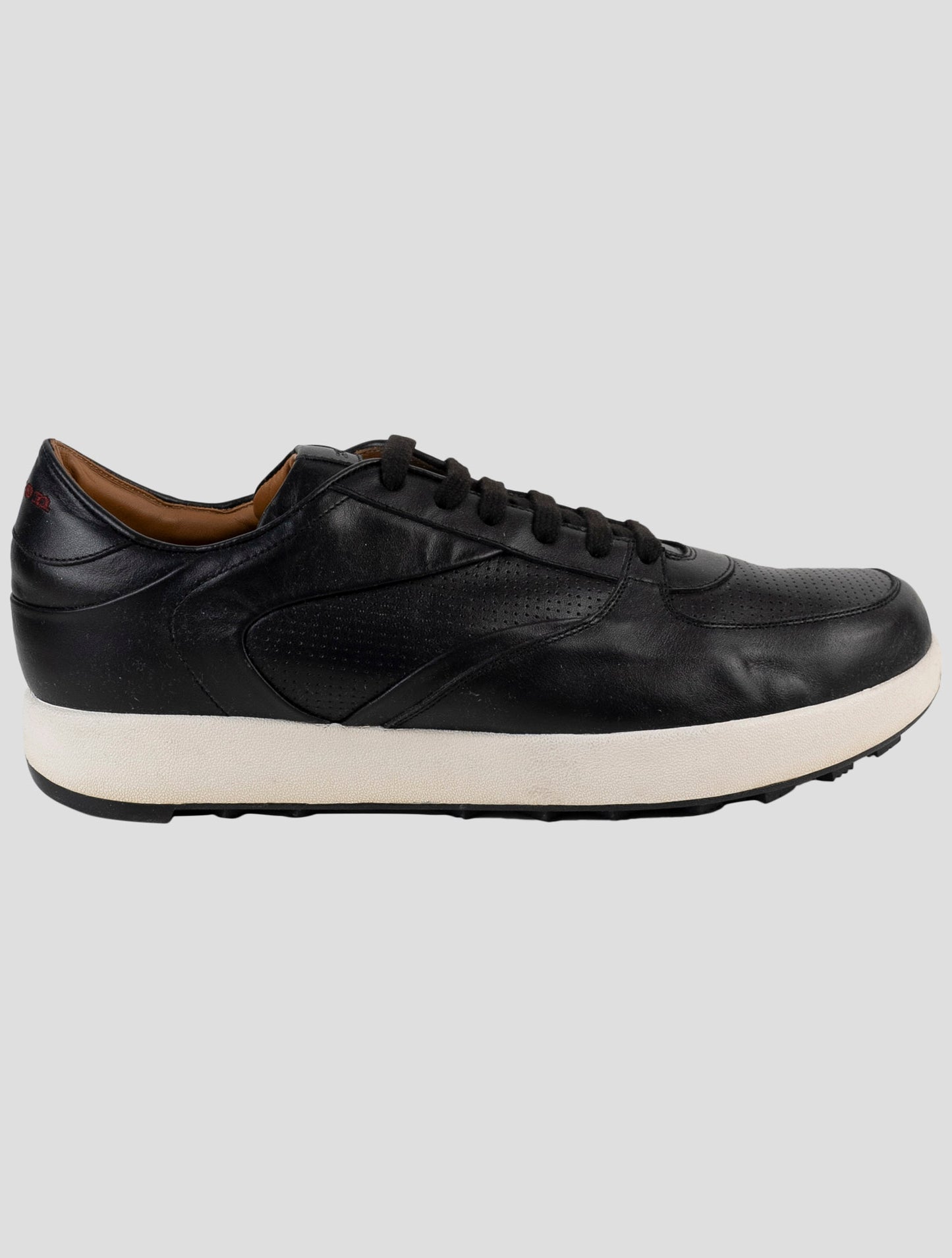 Kiton Black Leather Sneakers