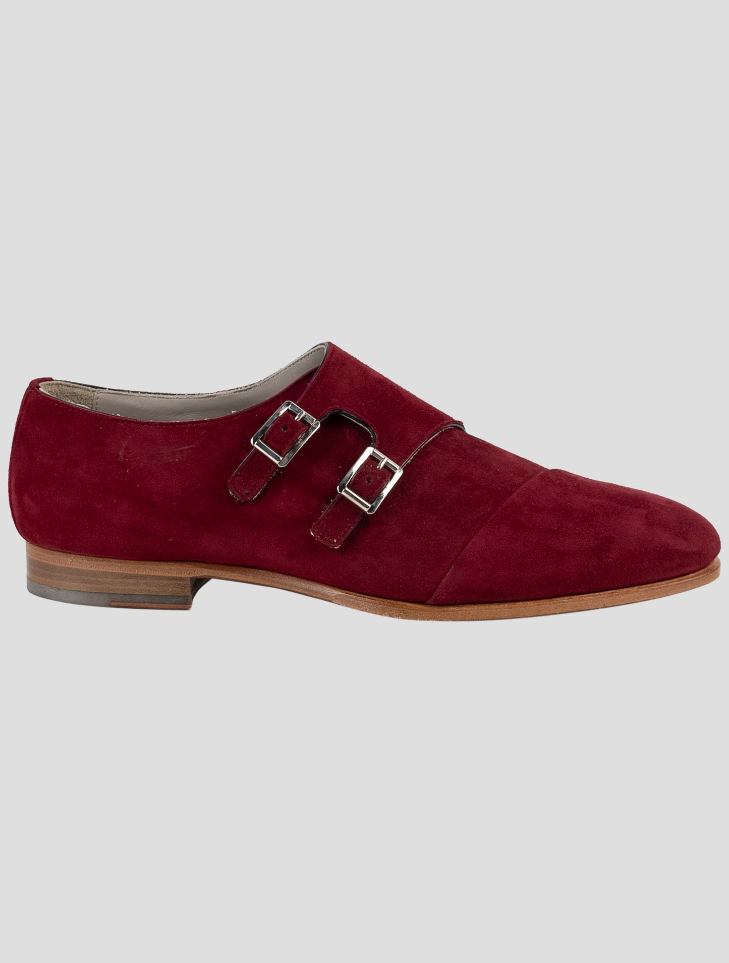 Kiton Burgundy Leather Sneakers