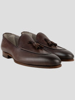 Kiton Brown Leather Sneakers