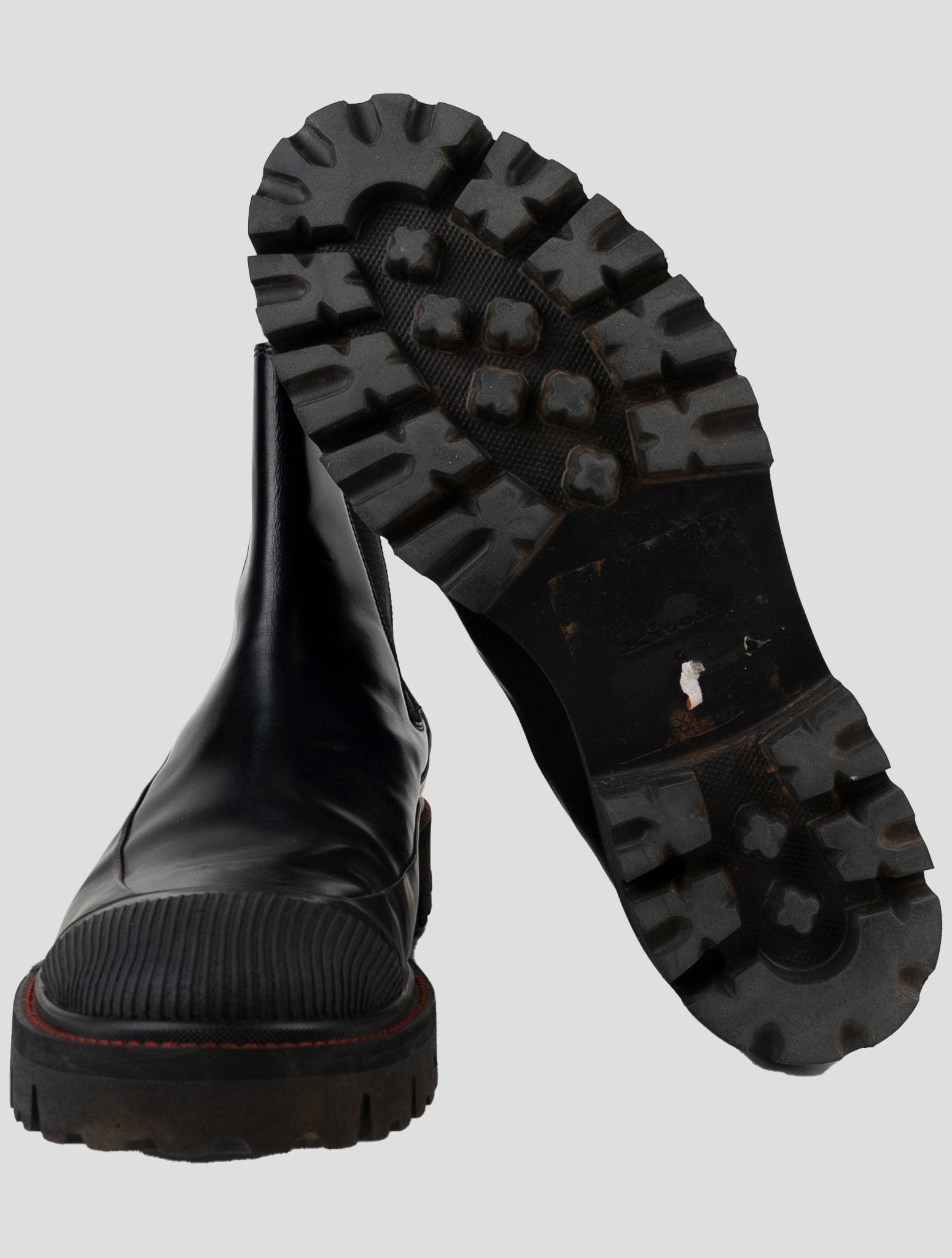 Kiton Black Leather Boots