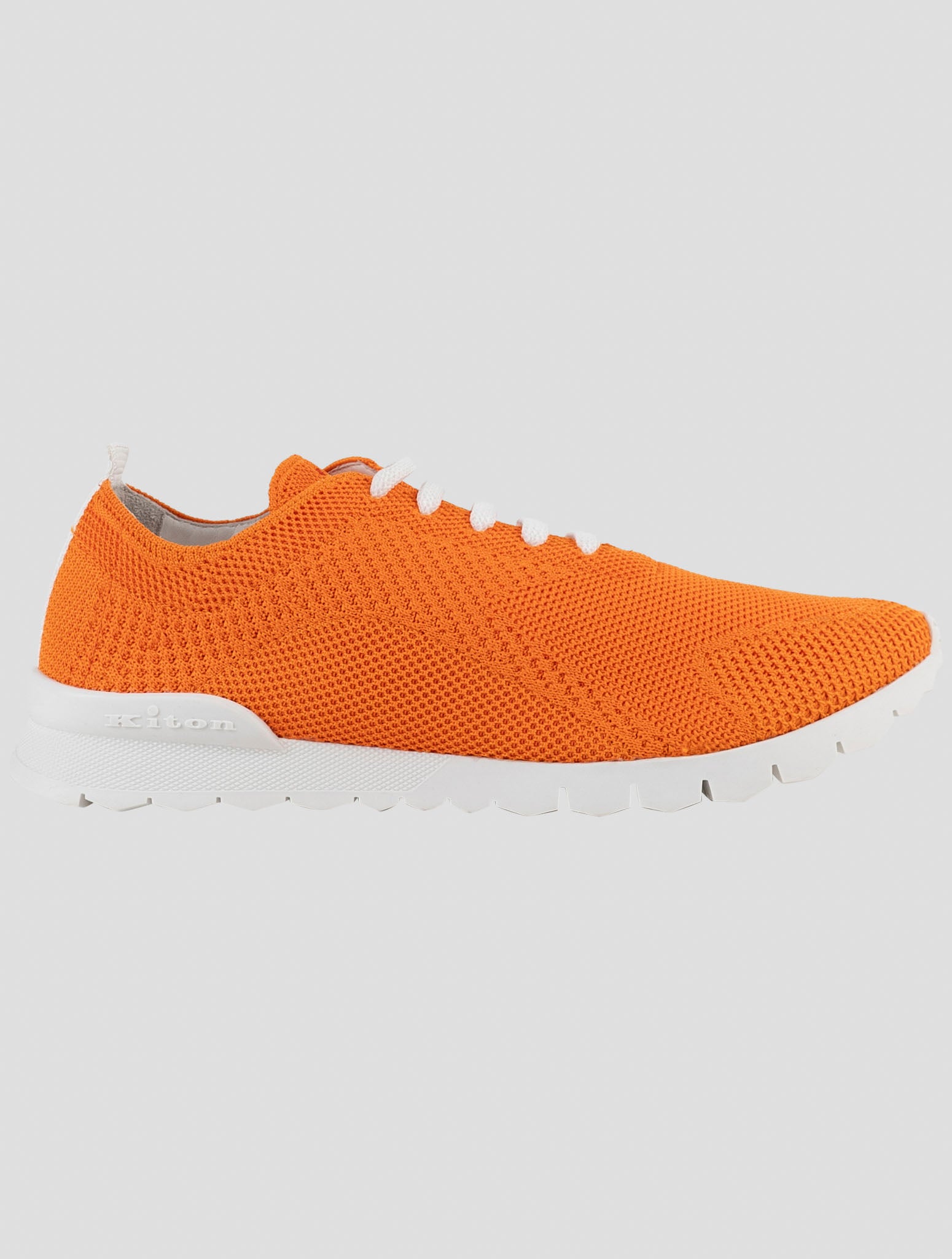 Kiton Orange Cotton Ea Sneakers