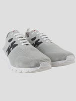 Kiton Gray Cotton Ea Sneakers