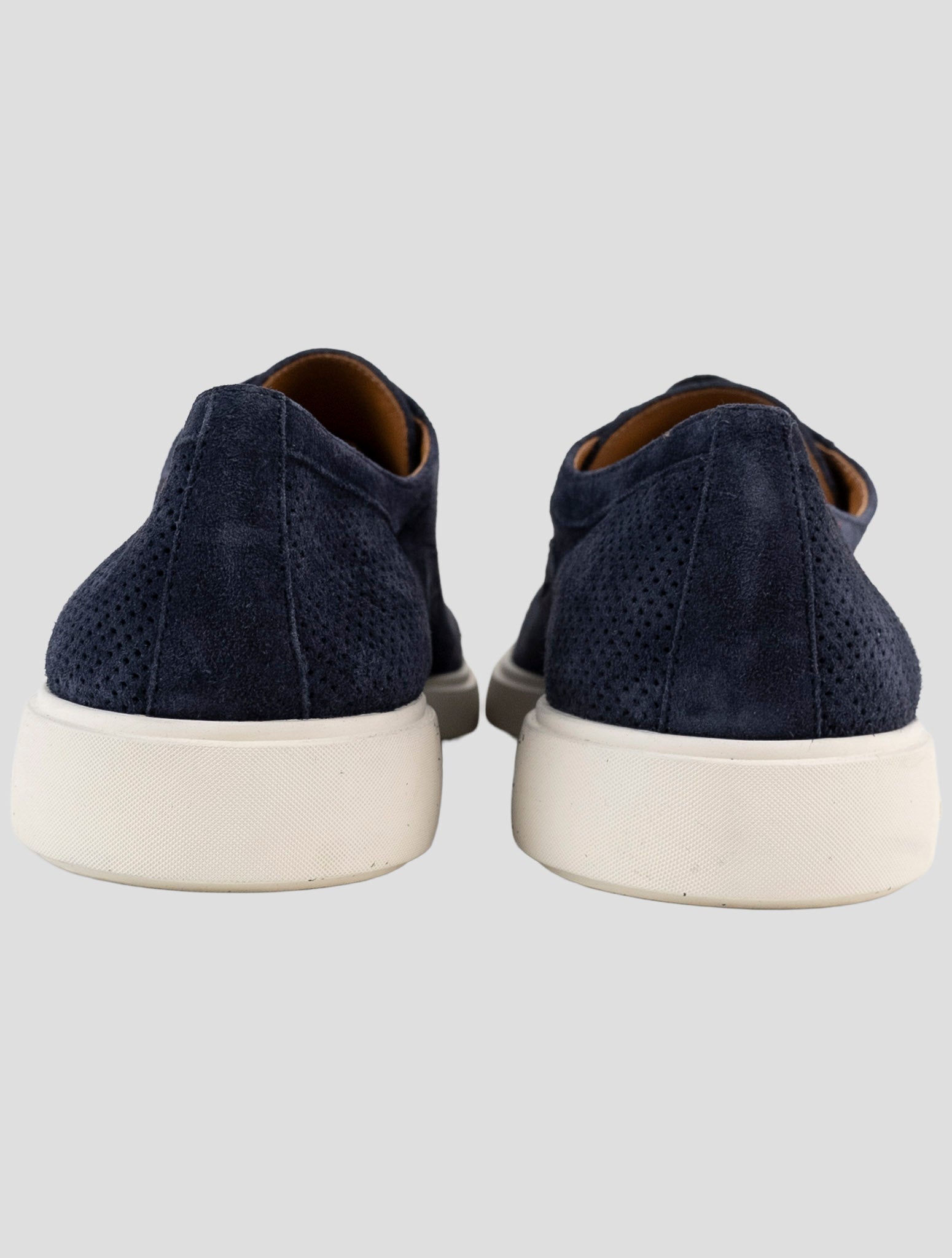 Kiton Blue Leather Suede Sneakers