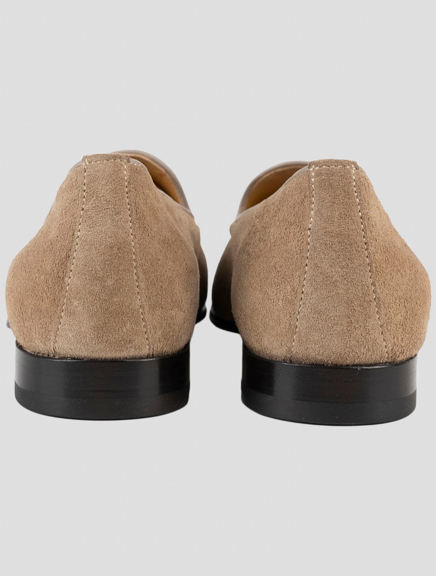 Kiton Brown Leather Suede Loafers