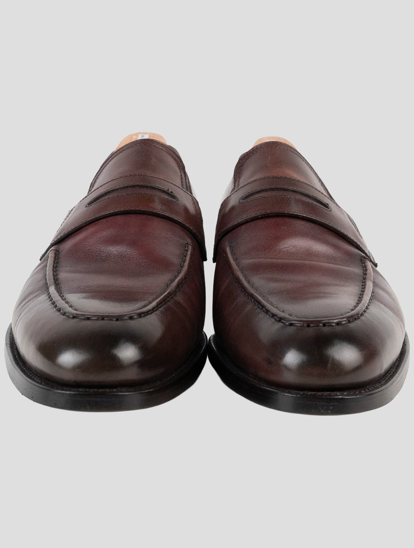 Kiton Brown Leather Loafers
