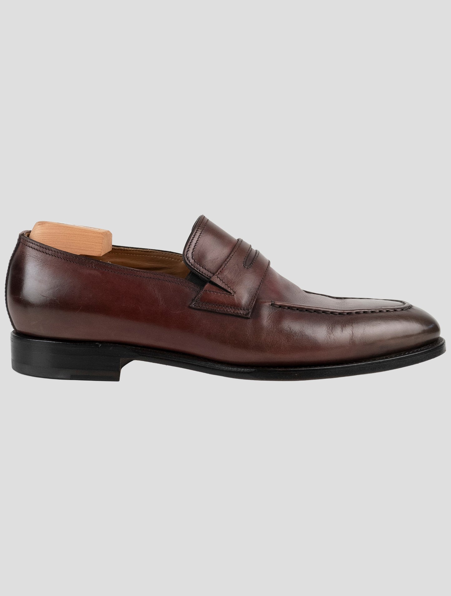 Kiton Brown Leather Loafers
