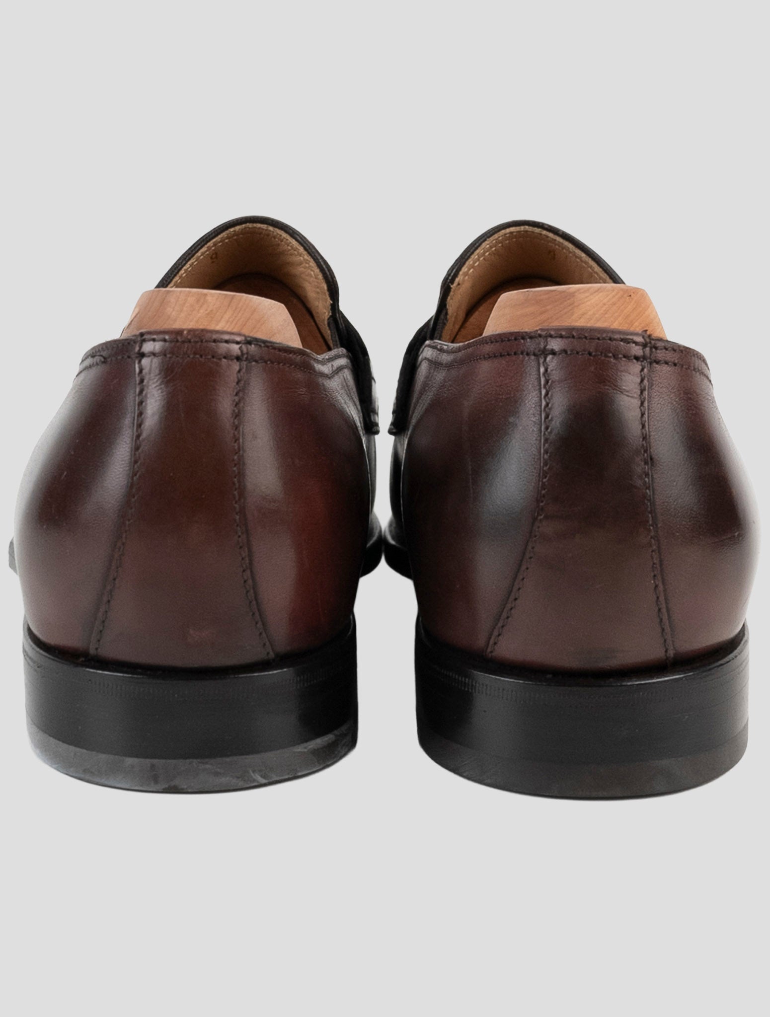 Kiton Brown Leather Loafers