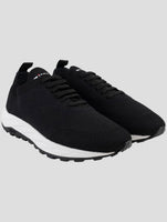 Kiton Black Pl Tpu Wool Sneakers