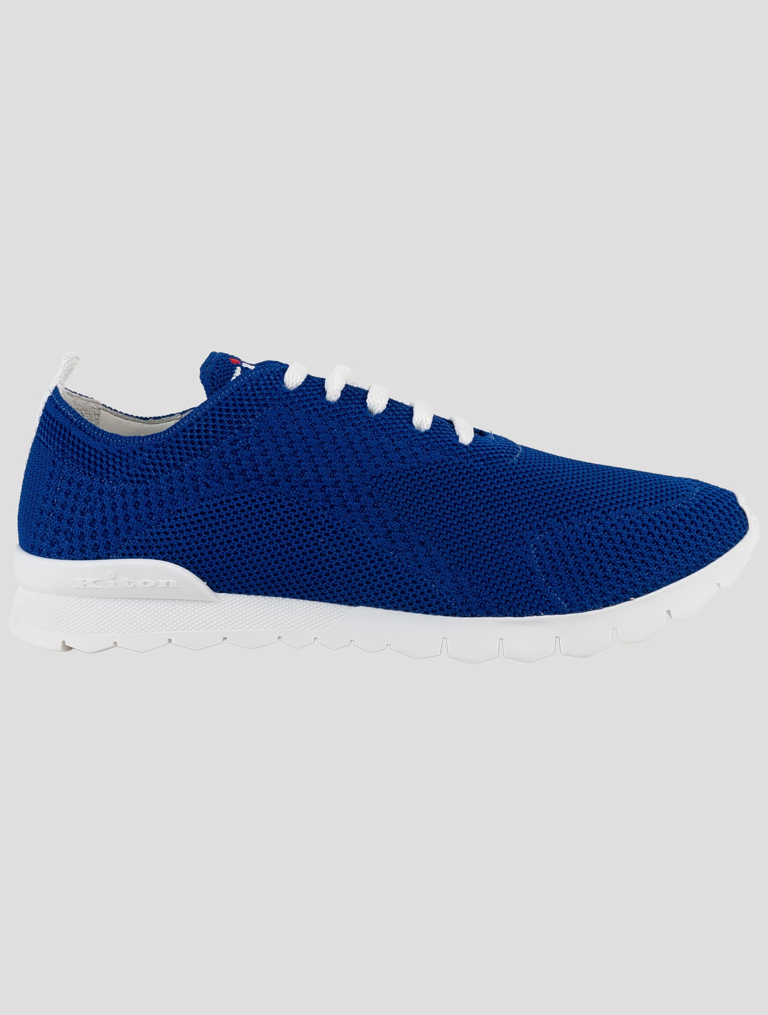 Kiton Blue Cotton Ea Sneakers